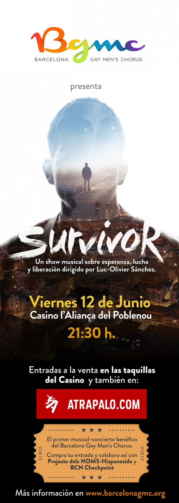 Cartel "Survivor" en Casino L'Aliança de Poblenou